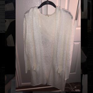 White duster cardigan